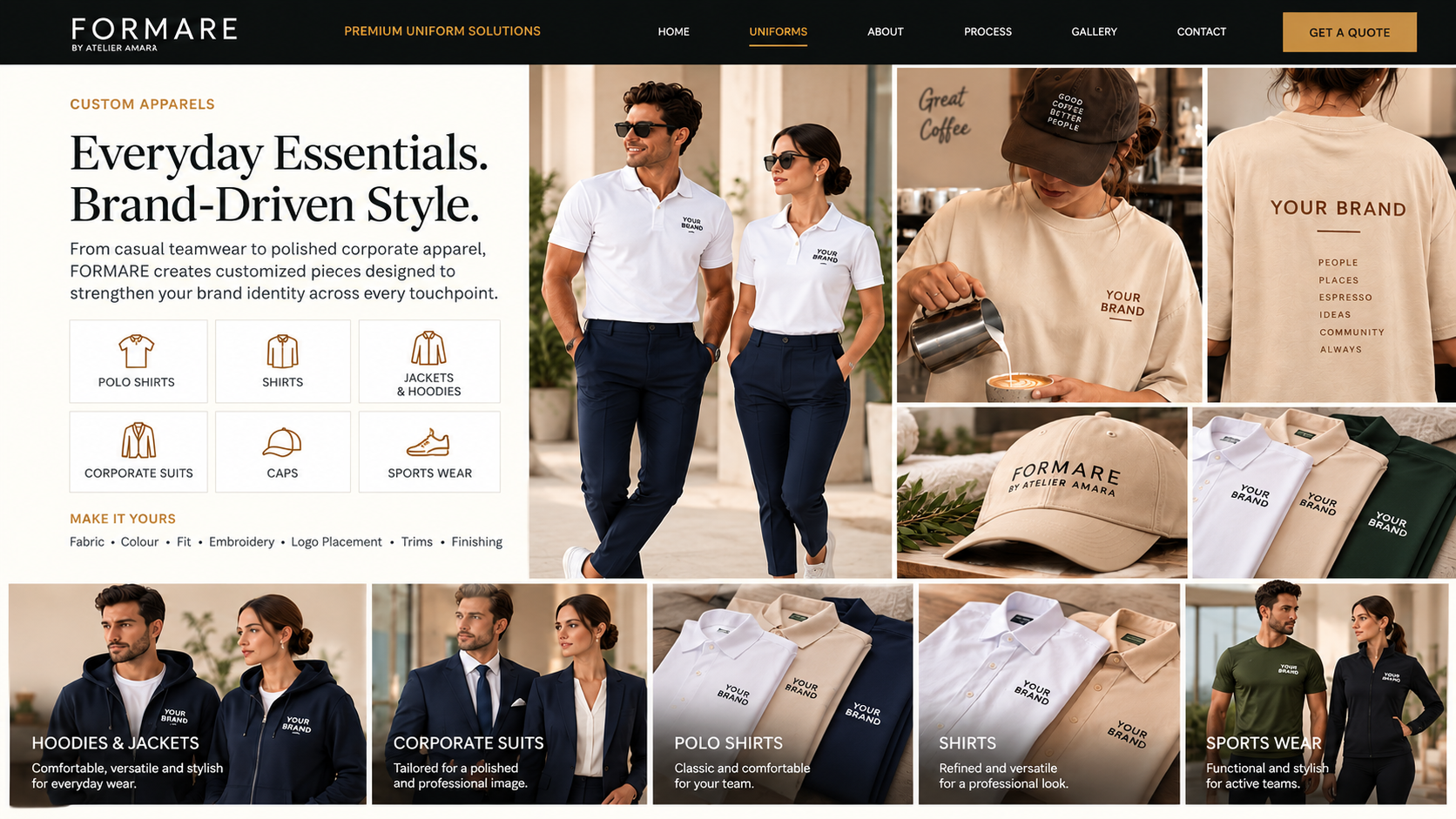 Custom corporate apparel